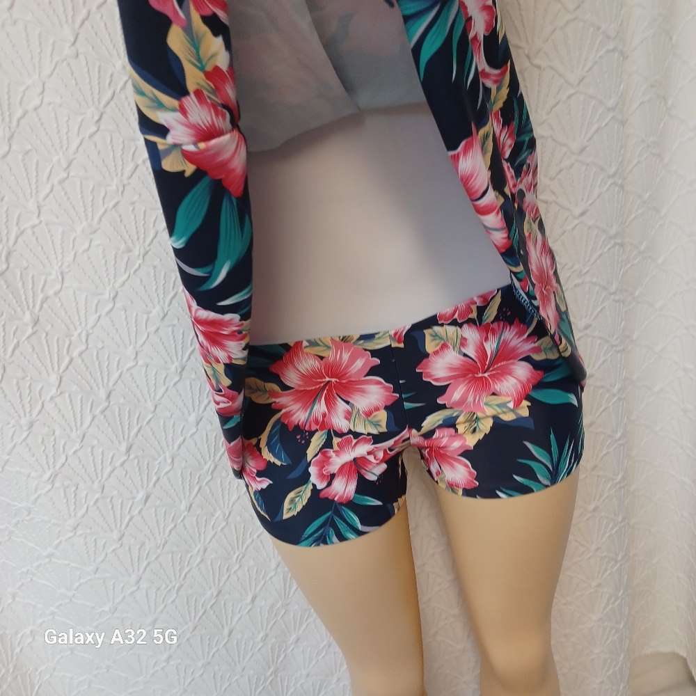 Cocopear Size XL Floral Woman Swim Dress - Pink and Blue - Picture 14 of 14